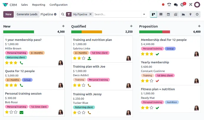 CRM-Pipeline in Odoo